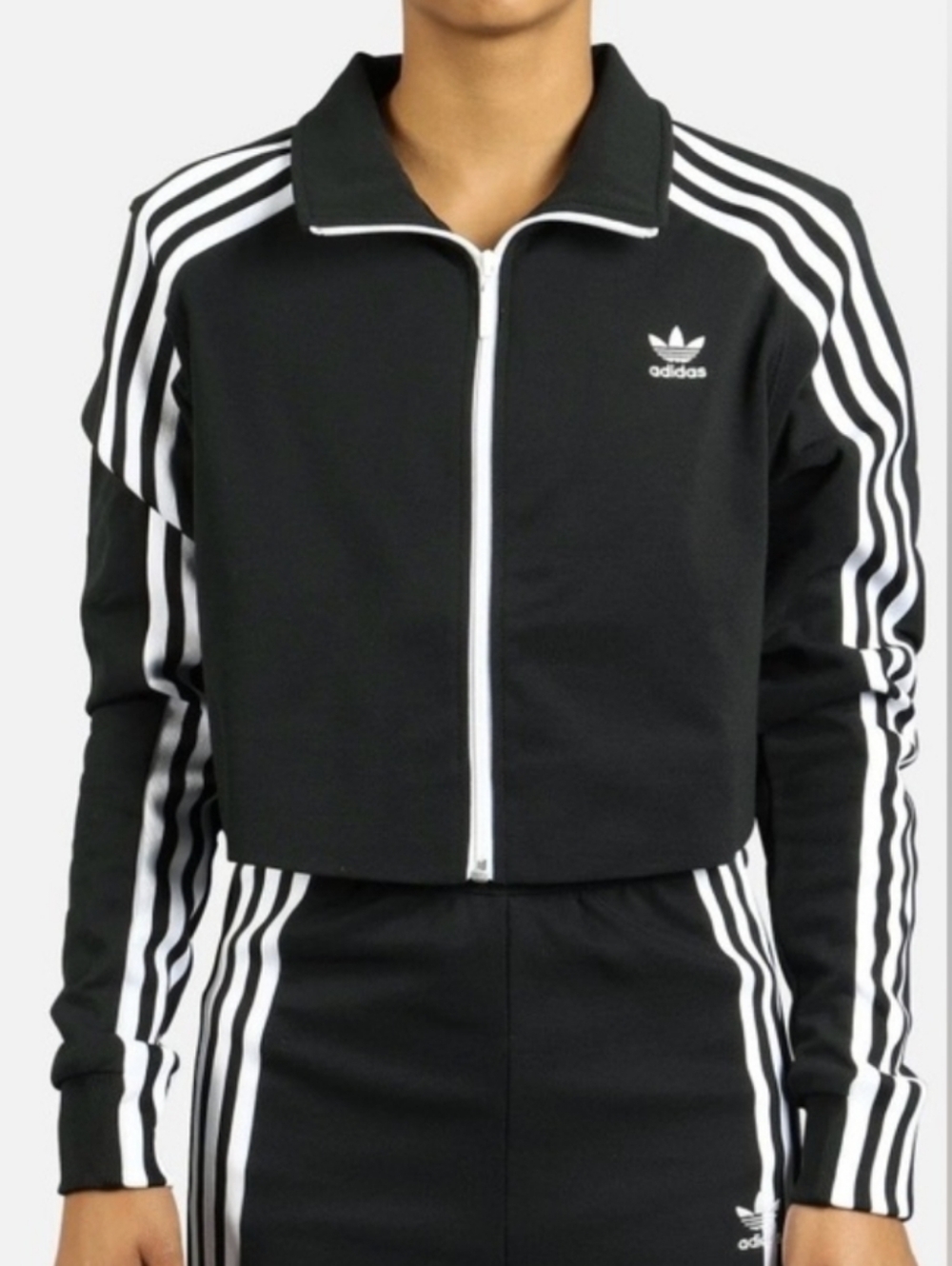 Adidas Cropped Track Jacket - Picture 2 of 8